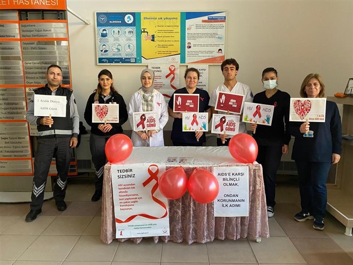 Erdemli Devlet Hastanesinde Dünya AIDS Günü'nde Farkındalık Çalışması 