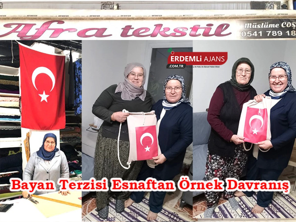 Bayan Terzisi Esnaftan Örnek Davranış