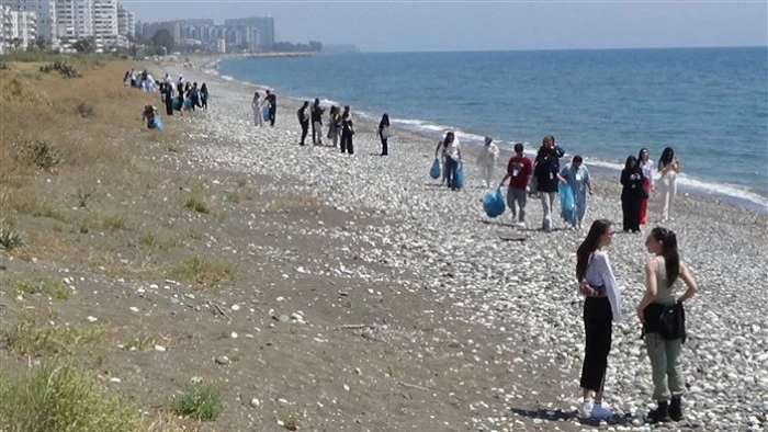 Alata Sahilindeki Caretta Caretta Yuvalarında Üniversiteli Öğrenciler Temizlik Yaptı