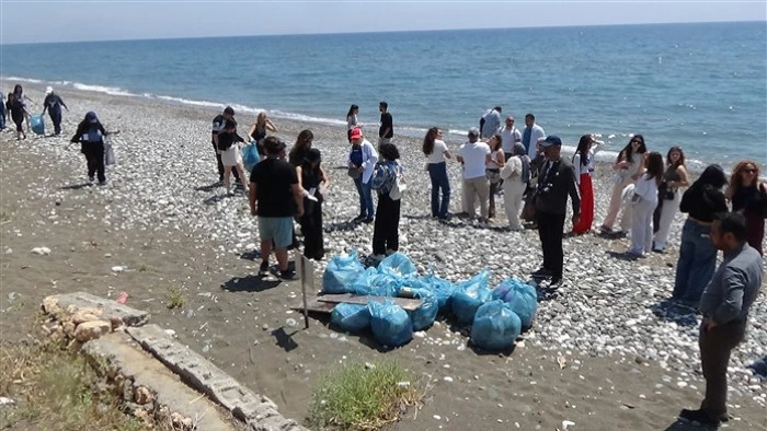 Alata Sahilindeki Caretta Caretta Yuvalarında Üniversiteli Öğrenciler Temizlik Yaptı