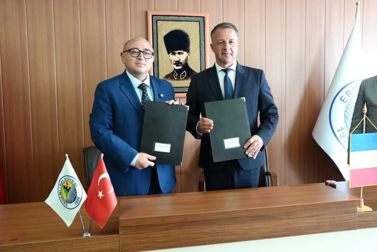 Erdemli ile Romanya&rsquo;nın Braila Kenti Kardeş Şehir Oldu